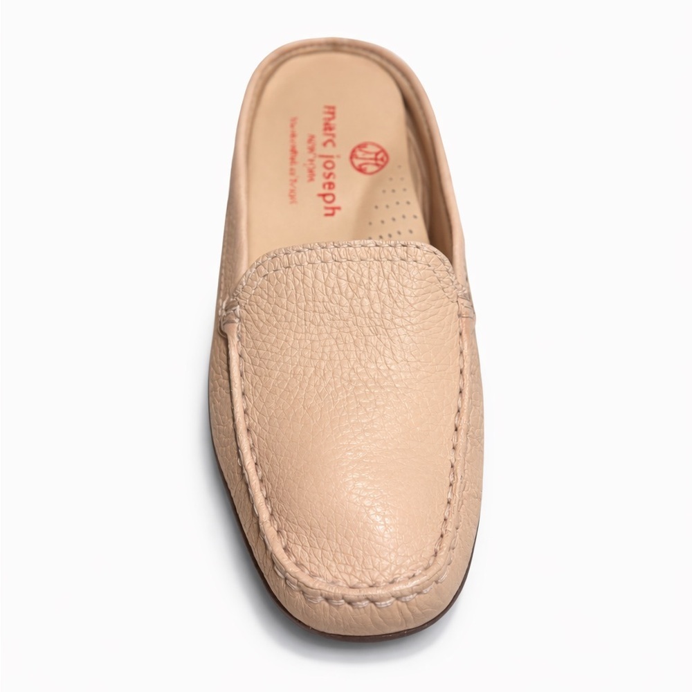 Marc Joseph New York Tan Leather Mule Loafer Flats Size 5.5 NEW No Tags - Picture 2 of 5
